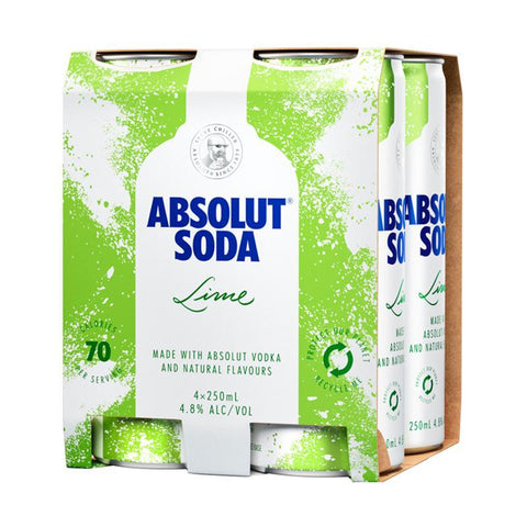 Absolut soda lime 4x250ml